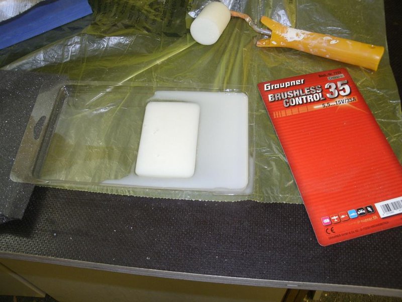 Verpackungshülle, ganz praktisch für die Farbrolle
