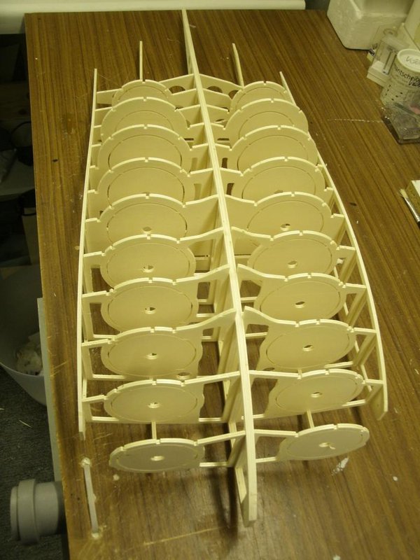 Mittelteil, nur gesteckt ... von oben