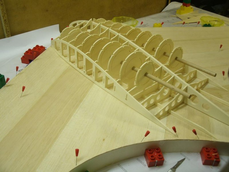 Die verklebte mittlere Sektion