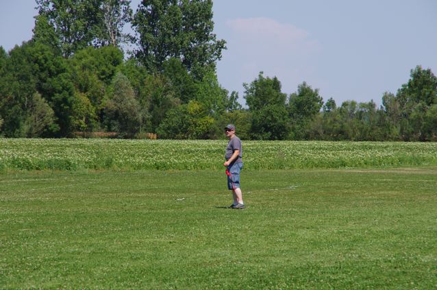 Uwe beim Seilrückholen