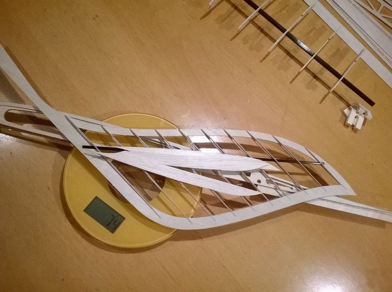 Rumpfmittelteil mit Finne komplett<br />74 Gramm