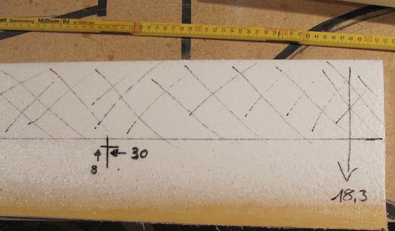Servokabelanzeichnungen WK und zum besseren Verständnis noch die 45° Lage dazu gezeichnet