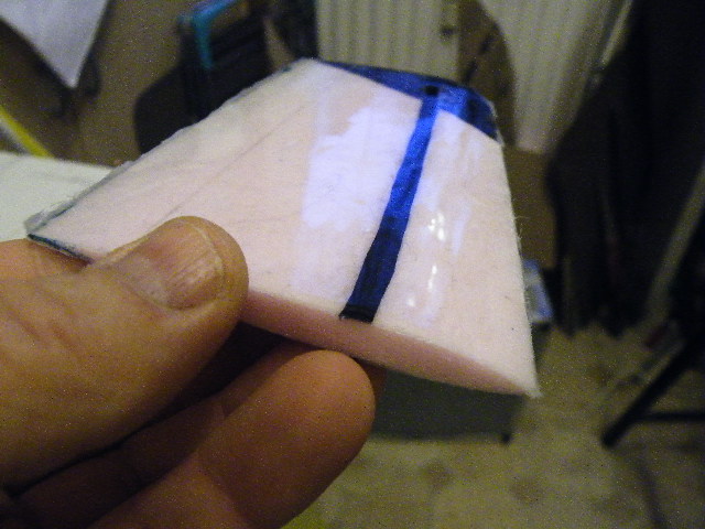 die Oberfläche mit der 0,3mm Folie gemacht