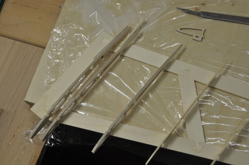 Beginn mit den Anschlußrippen