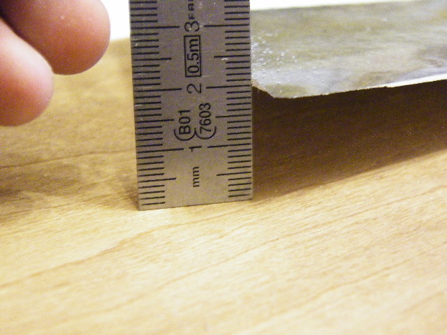 Schränkung mit Lineal Hinterkante