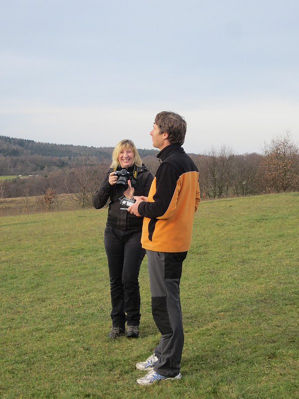 Uwes höchste fliegerische Konzentration wird von seiner Frau dokumentiert